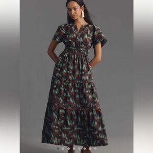 Anthropologie Somerset Flutter Sleeve Maxi Sundress